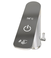 Robinet de lavabo à capteur tactile et à induction sans contact avec affichage numérique LED, double commande, économie d'énergie, monotrou