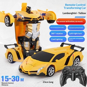 Coche de Policía Transformable en Robot a Escala 1:18 con un Botón, <span class=keywords><strong>Juguete</strong></span> Eléctrico de Derrape y Deformación para Niños, Ideal para Jugar en Interiores - Product Image 3