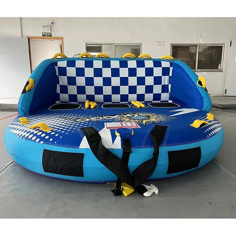 Oem, Odm 2, 3, 4 Personen Opblaasbare Gek Ufo Sofa Aqua Snelheid Vliegende Boot Ski Buis Water Sport Speelgoed Opblaasbare Sleepboot