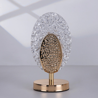 Lampe de table rechargeable en cristal coloré pour restaurant, bureau, hôtel, décoration de luxe moderne, éclairage USB