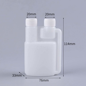 ขวดพลาสติก HDPE ขนาด 100 มล. 250 มล. 500 มล. 1000 มล. แบบสองช่องสำหรับบรรจุและตวงของเหลว - Product Image 5