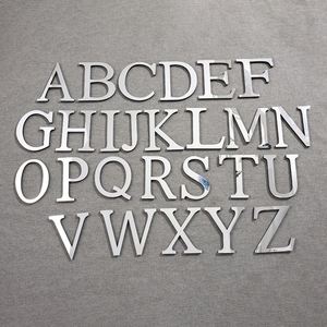 Acrylic Alphanumeric <b>Number</b> Front Letter 3D Wall Sticker Birthday Wedding Party Decoration EVA Silver Wall <b>Poster</b> 15CM - Product Image 1