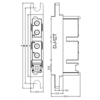 Conector de carga rápida de CC EV, conector de señal de alimentación híbrida, enchufe de señal, montaje de acoplamiento ciego, 1000V, 4 + 8, 12 Pines,/Z, 85A