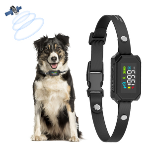 야외용 IPX7 방수 3가지 경고 모드 비프음 진동 충격 GPS 무선 전기 개 울타리 목걸이 제어 시스템 - Product Image 1