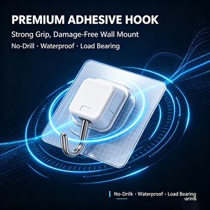 No Drilling Self‑Adhesive Hook Strong Sticky Wall Hanger For Bathroom Kitchen Household Hanging - Product Image 6