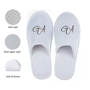 Wholesale Customized Logo Comfortable Disposable Close-Toe Spa Terry Home Comfortable <strong>Slippers</strong> With Free Design - Product Image 2