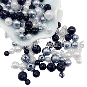 Perlas Redondas de Imitación de Colores Mezclados de 6mm-10mm para Fabricación de Joyas, Perlas Sueltas de Resina Plástica al por Mayor, Media Libra - Product Image 5