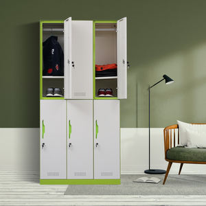 Casillero de metal ajustable, muebles de acero de 6 puertas, archivador de hierro para el hogar/oficina, dormitorio escolar moderno, sala de estar al aire libre - Product Image 4