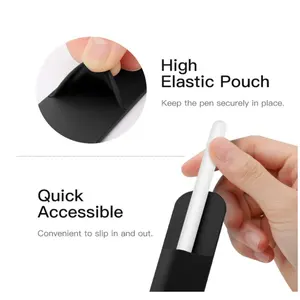 Pronta consegna portamatite adesivo stilo tasca tasca adesiva stilo elastico penna tasca per matita 1a 2a generazione