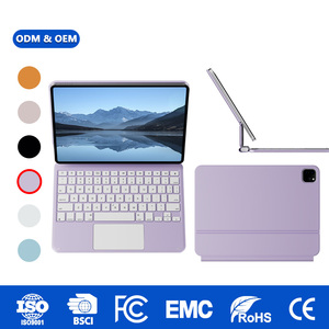 Funda de Teclado de Aluminio Personalizada Laudtec con Trackpad para iPad Pro 11 Air 13, Cubierta Ultrafina Inalámbrica BT en Varios Colores - Product Image 1