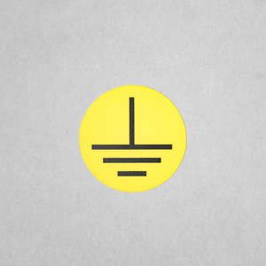 Etiqueta Adhesiva de Seguridad con Símbolo de Conexión a Tierra, Resistente al Agua, a los Arañazos y al Calor, para Maquinaria Industrial - Product Image 1