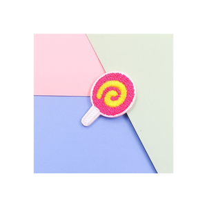 Fabrikgefertigte Modische Chenille-Bonbon-Kinder-Aufnäher mit 3D-Stickerei und Polyesterfaden, Anpassbar für Hüte - Product Image 2