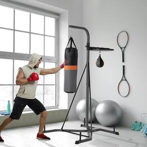 Support de sac de frappe lourd autoportant en acier, compatible avec les sols, avec supports pour plaques de poids, pour l'entraînement MMA et Muay Thai - Product Image 4