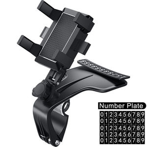 <span class=keywords><strong>Support</strong></span> de <span class=keywords><strong>t</strong></span>éléphone portable de numéro de carte de stationnement de voiture de berceau de miroir de contrôle central pour le pare-brise de tableau de bord - Product Image 5