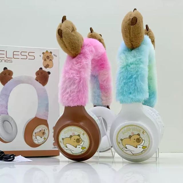 2026 New Capybara Wireless Earphones Cute Toy Earphone Children Headphone Super Battery BT Headset for iPhone Android Kids Girls