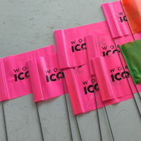 Drapeau de signalisation réfléchissant imperméable jaune fluorescent rose haute visibilité pour la promotion en plein air, la publicité, les événements