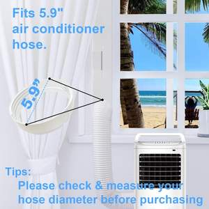 Adaptateur de fenêtre accessoire de climatiseur <span class=keywords><strong>Mobile</strong></span> en plastique pratique de 5.9 pouces coupleur de buse d'échappement de 5 pouces pour un usage domestique facile - Product Image 5