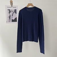 Sofort lieferbar, echte Bilder. Gerippter Strick-Cardigan für Damen, schmaler, langärmliger, schlichter Pendler-Pullover-Mantel für den Herbst 16a-3628