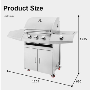 <span class=keywords><strong>Barbecue</strong></span> à <span class=keywords><strong>gaz</strong></span> portable moderne de qualité supérieure en acier inoxydable pour <span class=keywords><strong>balcon</strong></span> et cuisine - Product Image 2
