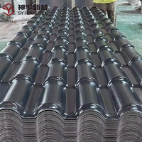 Tuiles romaines insonorisées de 30 ans, longue durée de vie, feuilles de toiture en ASA UPVC, anti-corrosion, toiture en plastique, panneau de toiture en PVC
