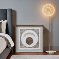 Décoration murale abstraite DIY : Boîte à ombre carrée avec cadre en plastique écologique et verre frontal étanche pour salon