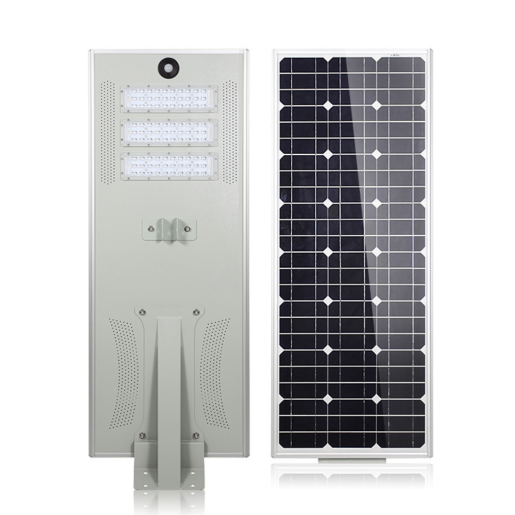Todo en uno luces de calle solares 100W led integrado Luz de calle solar