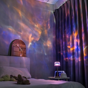 2025 Meistverkaufte Wiederaufladbare Indoor-Projektions-LED-Schreibtischlampe Wasserwellen-Nachtlicht mit Fernbedienung Neues Produkt RGB-Lampe - Product Image 4