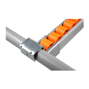 Sistema de cinta transportadora de rueda de patín industrial de alta calidad, pista de rodillos de aluminio para estante de almacenamiento/carril de flujo de pista de rodillos - Product Image 1