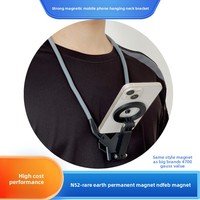 Support de téléphone portable en silicone anti-choc magnétique puissant AnAn N52-4700 Gauss pour utilisation au lit