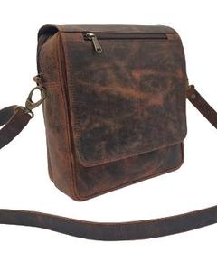 Handmade Vintage Premium Quality Leather Crossbody <b>Shoulder</b> <b>Bag</b> for <b>Men</b> Women Adjustable Strap Two Handles RFID Chains - Product Image 3