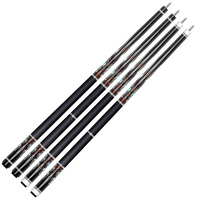 DZ-TZ-A2 Queue de billard en fibre de carbone de technologie noire personnalisée, 58 pouces, pointe de 11,8/12,0/12,5 mm, faible déviation