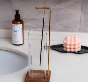 Porta incenso per bastoni quadrato Base in legno a testa in giù bruciatore di incenso con vetro cacciatore di cenere per la decorazione per la <span class=keywords><strong>casa</strong></span> Yoga Spa <span class=keywords><strong>mediazione</strong></span> - Product Image 5