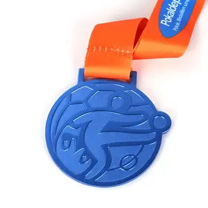 3D אבץ סגסוגת מתכת מדליית ספורט מדליית מרתון מדליית אמייל אפייה
