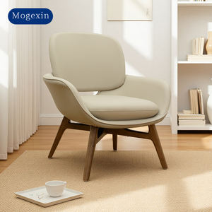 Sillón Moderno Minimalista con Acentos de Tela y Respaldo Confortable para Dormitorio, Sala de Estar, Hotel - Sillón de Lectura Extra Grande - Product Image 2