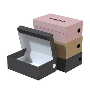 Cajas de zapatos de cartón personalizadas del fabricante con insertos corrugados Embalaje de papel rígido duradero para almacenamiento de zapatos Ecológico - Product Image 4