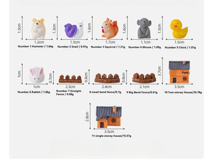 ตุ๊กตาสัตว์ขนาดเล็กสุดสร้างสรรค์ของตกแต่งบ้านแนววินเทจเครื่องประดับขนาดเล็ก - Product Image 6