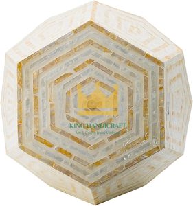 Mesa auxiliar con incrustaciones de fregona hecha a mano personalizada-muebles decorativos elegantes para el hogar al por mayor - Product Image 3