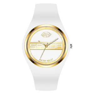 SANDA นาฬิกาซิลิโคนสำหรับผู้ชาย,ใหม่นาฬิกาควอตซ์ทันสมัยและเท่สำหรับนักเรียนกันน้ำ Relogio Feminino