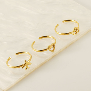 Zogxin Fashion Rings Gold Adjustable Heart Crown Airplane Cat Paw For Women Jewelry Gift - Product Image 3