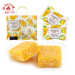 Halal Mango Soft Candy Cube Mango Fruit Flavor Jelly Soft Candy