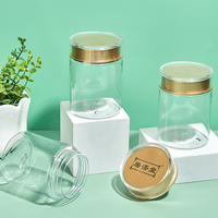 Bocaux en plastique de qualité alimentaire en gros avec couvercles double couche pour emballage de tranches d'herbes TCM et de compléments alimentaires, fabricant 450ML