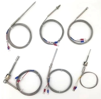 Sensor Suhu Yezon 3-Kawat 4-Kawat PT100/PT1000 RTD Tipe K S B E J T Wre Cu50 Termokopel OEM Dapat Disesuaikan
