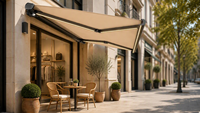Auvent rétractable de luxe moderne et adorable, pare-soleil et imperméable, avec télécommande, en aluminium, à cassette intégrale, pour balcon extérieur