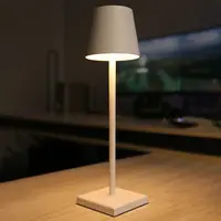 מודרני LED אלחוטי שולחן מנורת USB נטענת סוללה 3 רמות בהירות אלומיניום מנורת שולחן למסעדה