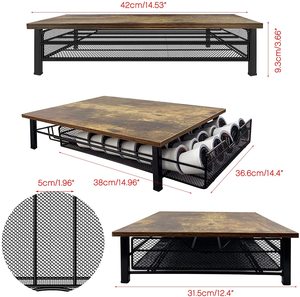 Organisateur de dosettes à café Oniya 35 emplacements en bois et métal, gain de place, <span class=keywords><strong>tiroir</strong></span> porte-dosettes pour accessoires de table de cuisine et décoration - Product Image 2