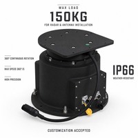Unité de positionnement motorisée à axe unique pour antenne radar à charge utile élevée (150 kg)
