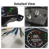 Odometer Speedometer Sepeda Motor LCD Plastik 12V untuk Yamaha MIO125 Pengganti Meter Bahan Bakar Digital Presisi Tinggi