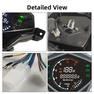 Velocímetro LCD de plástico de 12V para motocicleta, odómetro para Yamaha MIO125, medidor de combustible digital de alta precisión, repuesto - Product Image 5
