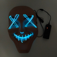 Costume de fête, fournitures de fête, masque LED, fil EL
