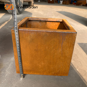 Jardinière extérieure en métal personnalisée Corten Jardinières en acier Corten - Product Image 2